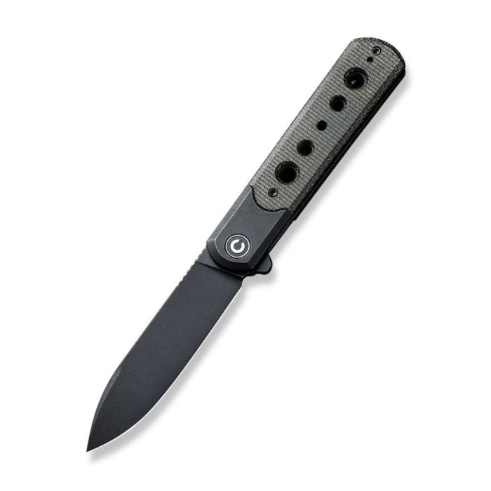 Ніж складаний туристичний Civivi Banneret, (8.8 см) Nitro-V / Stainless & Micarta чорний 