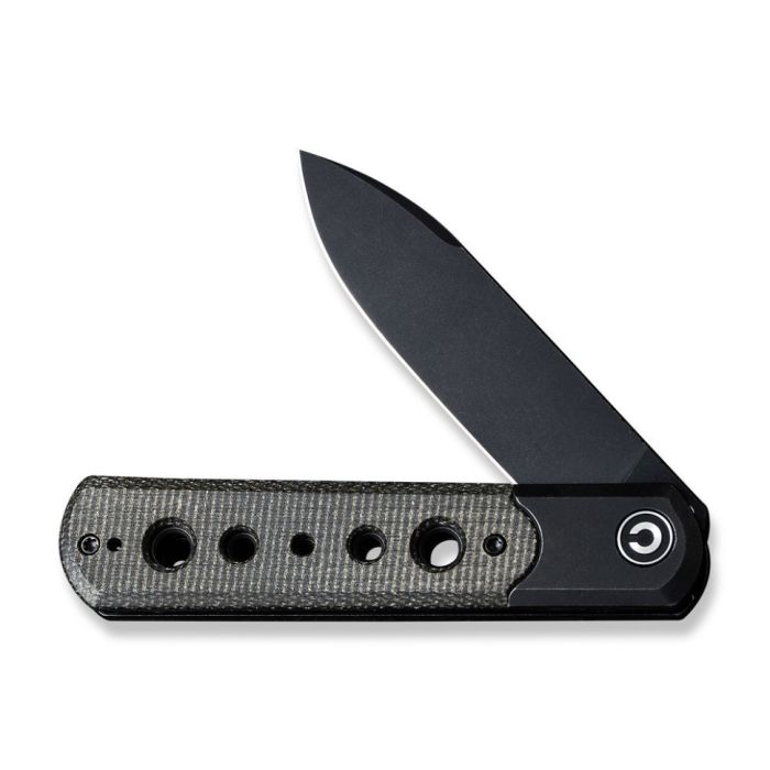 Ніж складаний туристичний Civivi Banneret, (8.8 см) Nitro-V / Stainless & Micarta чорний 