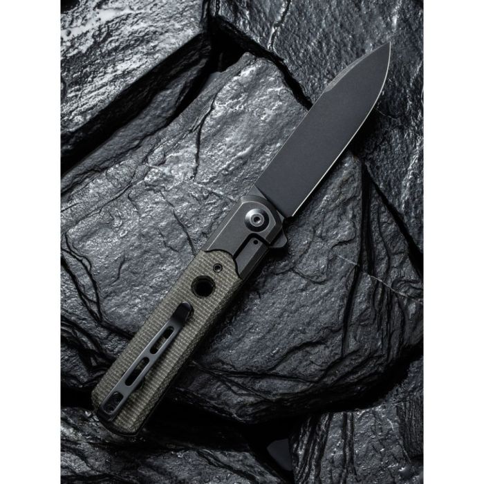 Ніж складаний туристичний Civivi Banneret, (8.8 см) Nitro-V / Stainless & Micarta чорний 