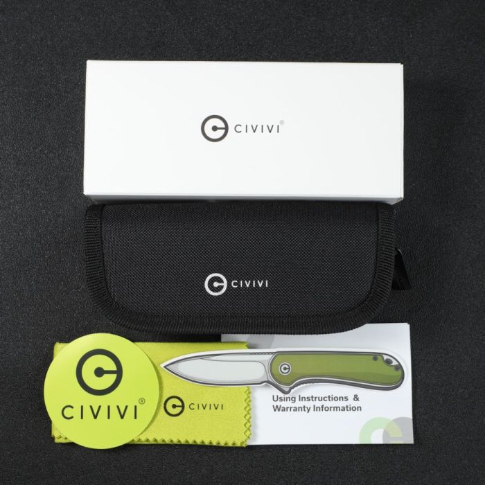 Ніж складаний туристичний Civivi Banneret, (8.8 см) Nitro-V / Stainless & Micarta чорний 