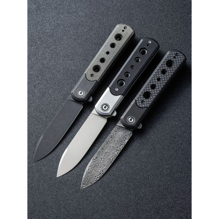Ніж складаний туристичний Civivi Banneret, (8.8 см) Nitro-V / Stainless & Micarta чорний 