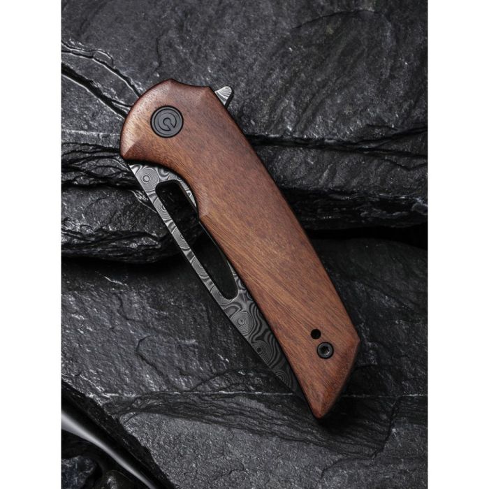 Ніж складаний кишеньковий Civivi Odium, (6.7 см) Damascus / Guibourtia Wood