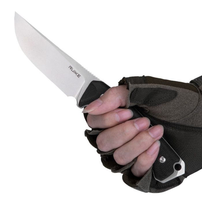 Ніж фіксований мисливський  Ruike F186-MB, (11.8 см) D2 / Micarta чорний