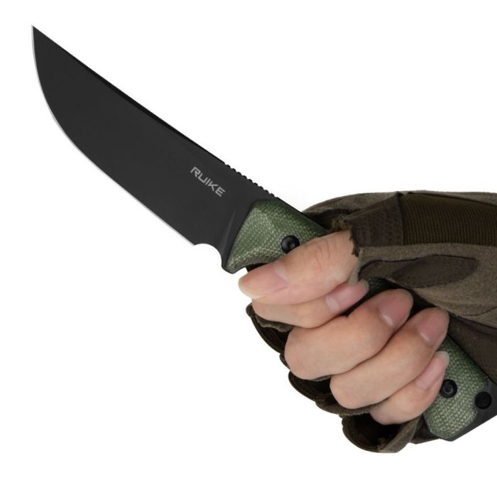 Ніж фіксований мисливський  Ruike F186-MG, (11.8 см) D2 / Micarta зелений