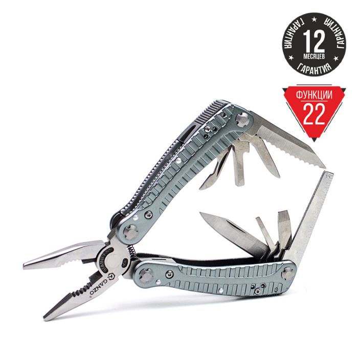 Мультитул Ganzo G105, (16.5 см) 22 функції + біти та чохол
