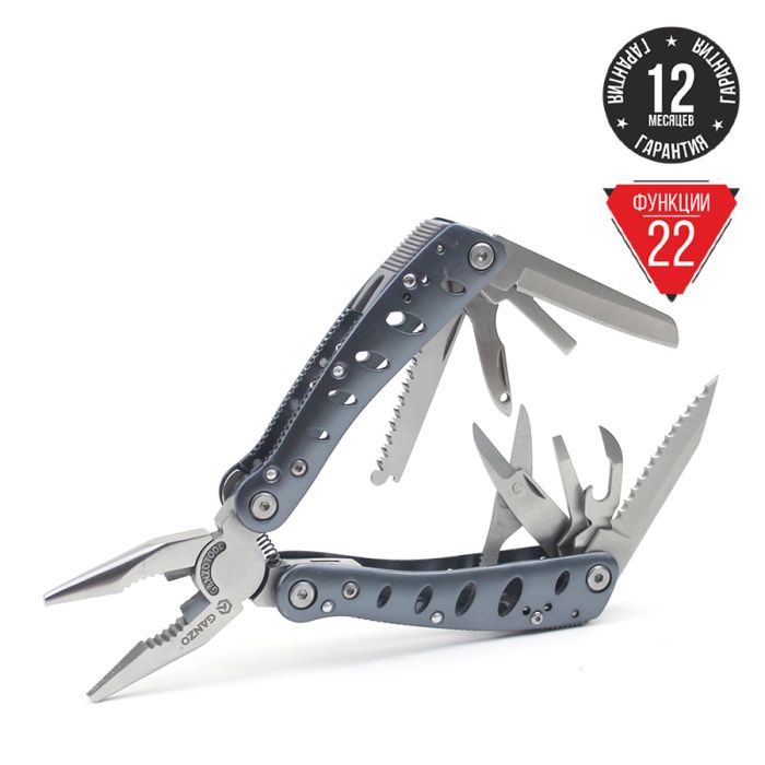 Мультитул Ganzo G101-H, (16.5 см) 22 функції + біти та чохол