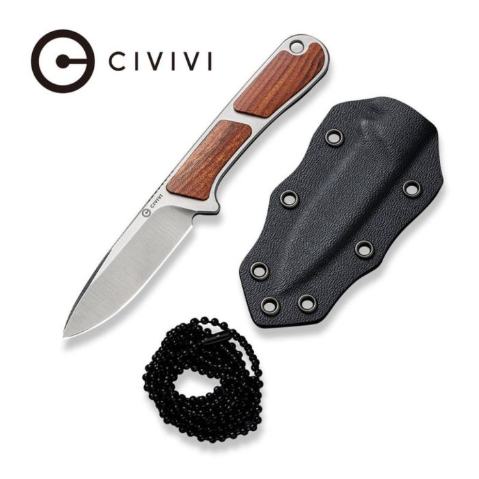 Ніж фіксований тактичний Civivi Mini Elementum, (5.7 см) Nitro-V / Guibourtia Wood