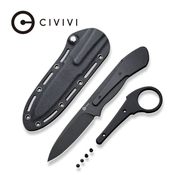 Ніж фіксований тактичний Civivi Varius, (9.5 см) D2 / G10 чорний