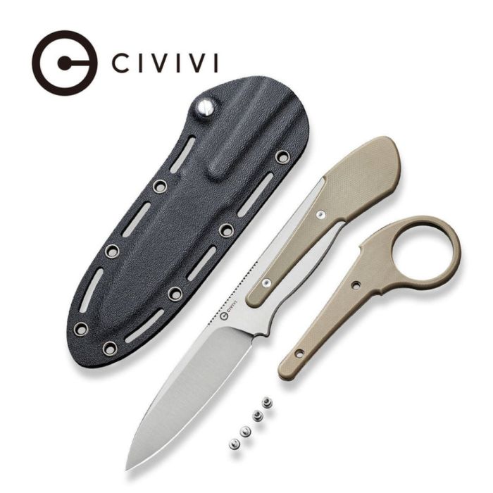 Ніж фіксований тактичний Civivi Varius, (9.5 см) D2 / G10 коричневий
