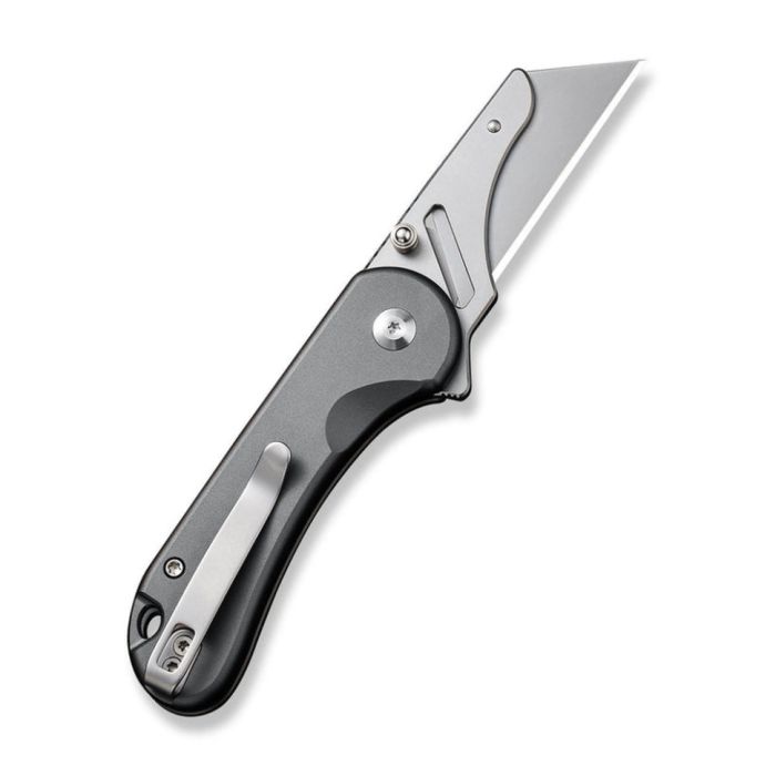 Ніж трапеція складаний кишеньковий Civivi Elementum Utility, (5.8 см) 6Cr13 / Aluminum сірий