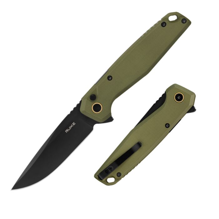 Ніж складаний туристичний Ruike P873-G, (8.8 см)14C28N / G10 зелений