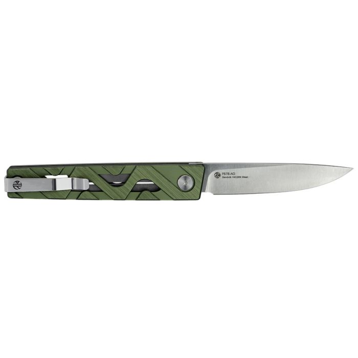 Ніж складаний туристичний Ruike P878-AG, (8.7 см) 14C28N / 6063Aluminum зелений
