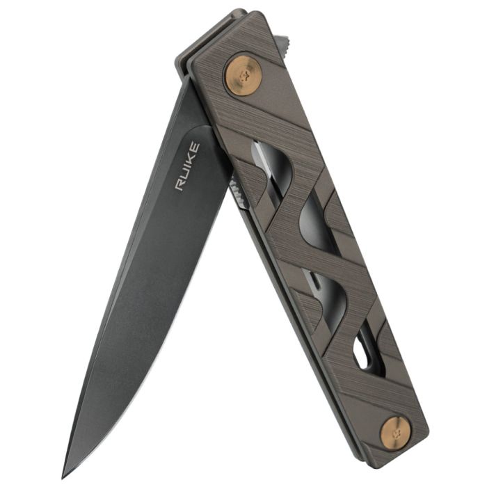 Ніж складаний туристичний Ruike P878-AK, (8.7 см) 14C28N / 6063Aluminum сірий