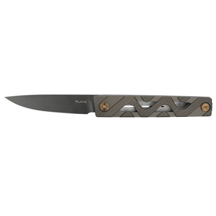 Ніж складаний туристичний Ruike P878-AK, (8.7 см) 14C28N / 6063Aluminum сірий