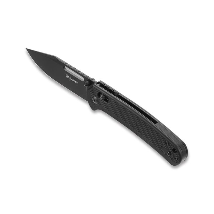 Ніж складаний туристичний Ganzo G768PT (8.8 см) D2 / G10 чорний, чорний клинок
