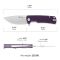 Ніж складаний туристичний Ganzo G769 (9 см) D2 / G10 фіолетовий