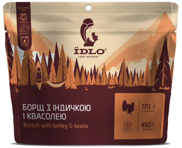 Борщ з індичкою і квасолею