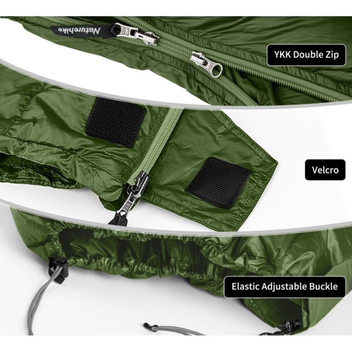 Спальний мішок з натуральним пухом Naturehike CWM295 CNK2300SD013, блакитний