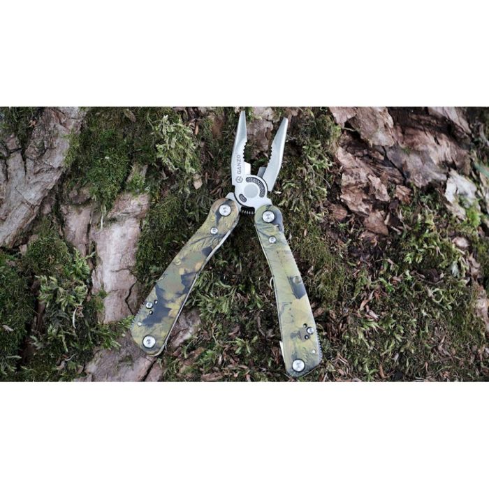 Мультитул Ganzo G107, (16.5 см) 22 функції, камуфляжний + біти та чохол