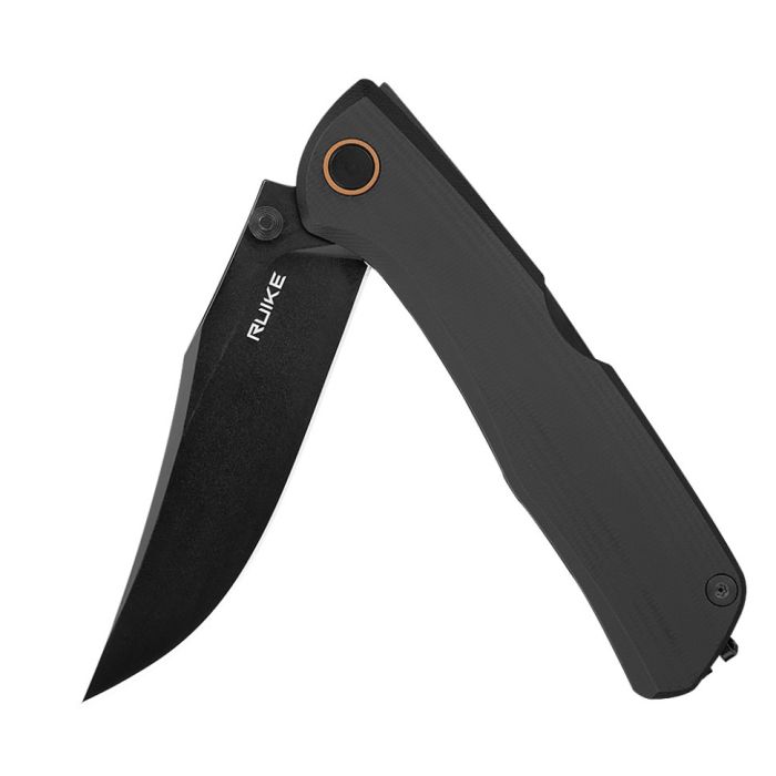 Ніж складаний туристичний Ruike P882-B, (8.5 см) 12С27 /  G10 чорний
