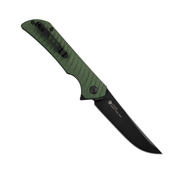 Ніж складаний туристичний Ruike P122-MG, (9.2 см) 14C28N / мікарта темно-зелений 