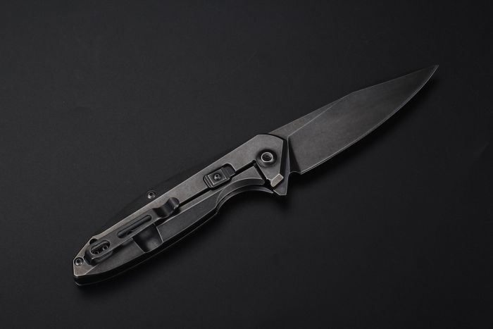 Ніж складаний туристичний Ruike P128-SB, (9.3 см) 14C28N / 3cr14n чорний