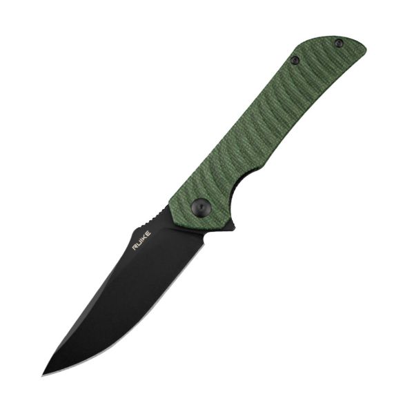 Ніж складаний туристичний Ruike P123-MG, (9.2 см) 14C28N / мікарта темно-зелений 