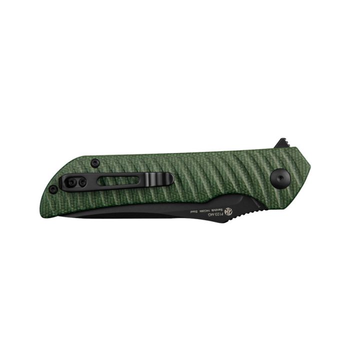 Ніж складаний туристичний Ruike P123-MG, (9.2 см) 14C28N / мікарта темно-зелений 