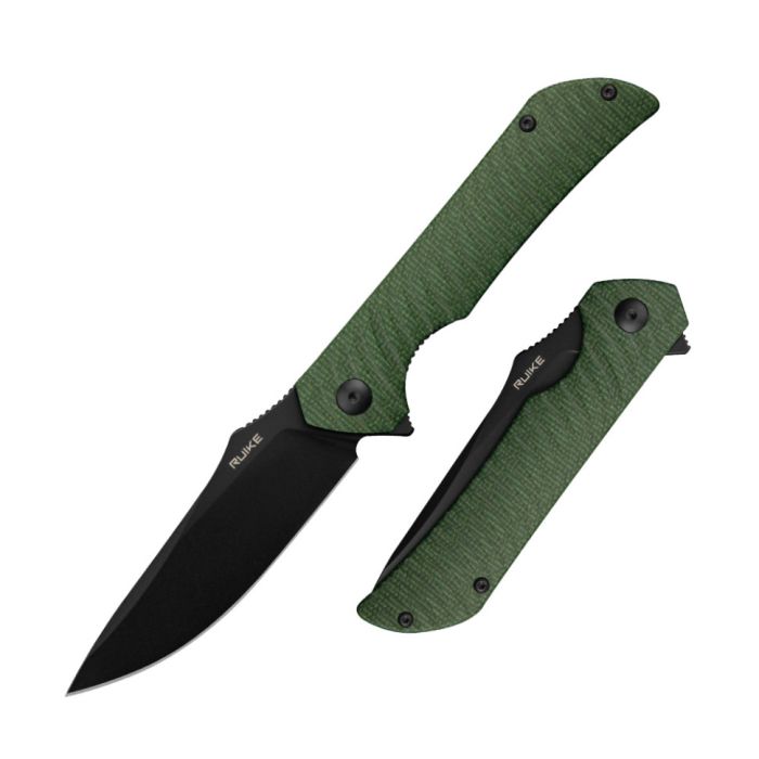 Ніж складаний туристичний Ruike P123-MG, (9.2 см) 14C28N / мікарта темно-зелений 
