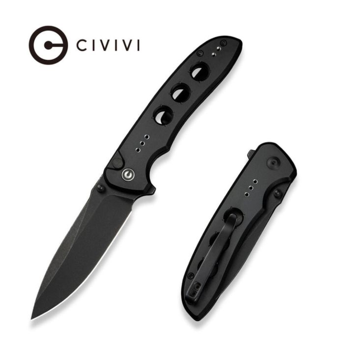 Ніж складаний туристичний Civivi Hyperpulse, (8.9 см) 14C28N / Aluminum чорний