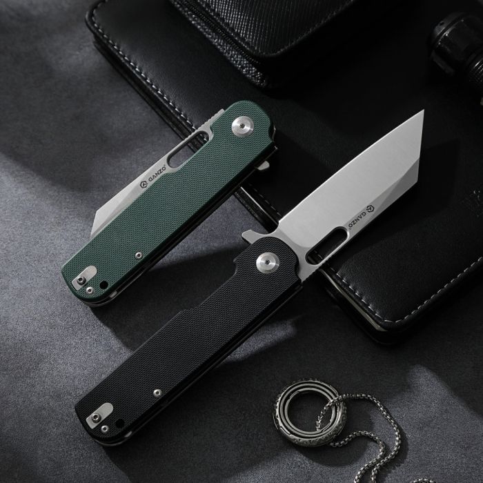 Ніж складаний туристичний Ganzo G770 (8.8 см) D2 / G10 чорний