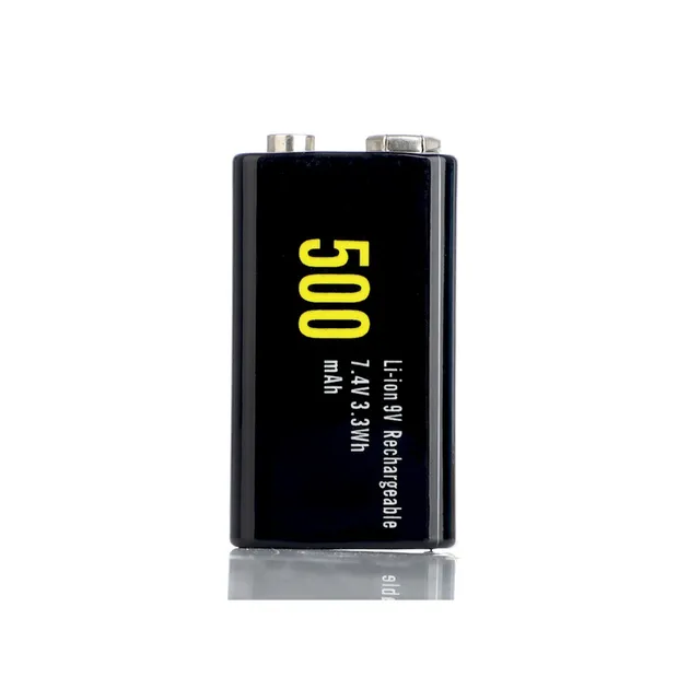 Аккумулятор Soshine USBLi-7.4V-500, 6F22 (крона), microUSB, 7.4V, 500mAh, Li-Po, LED, Black, Box