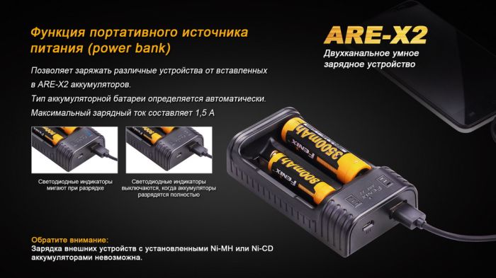 Зарядний пристрій Fenix ARE-X2