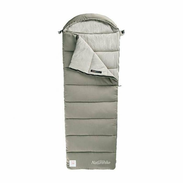 Спальник з капюшоном із звичайним мішком для зберігання Naturehike M400 CNK2350WS023, (1°C), правий, зелений