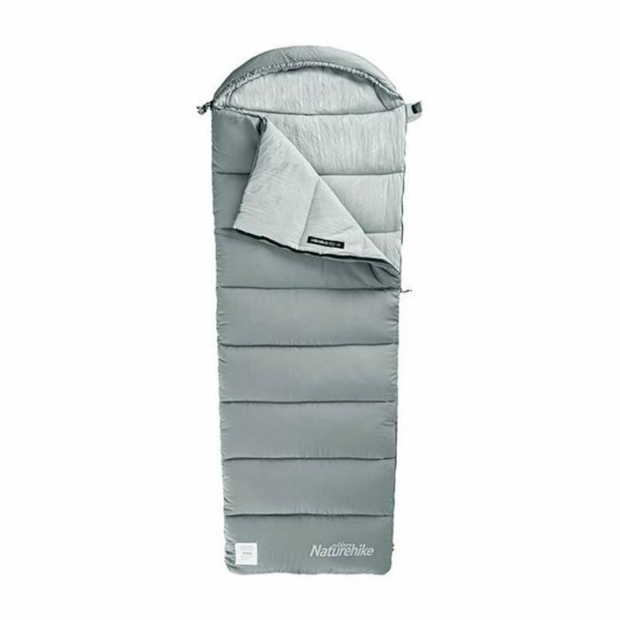 Спальник з капюшоном із звичайним мішком для зберігання Naturehike M400 CNK2350WS023, (1°C), правий, сірий