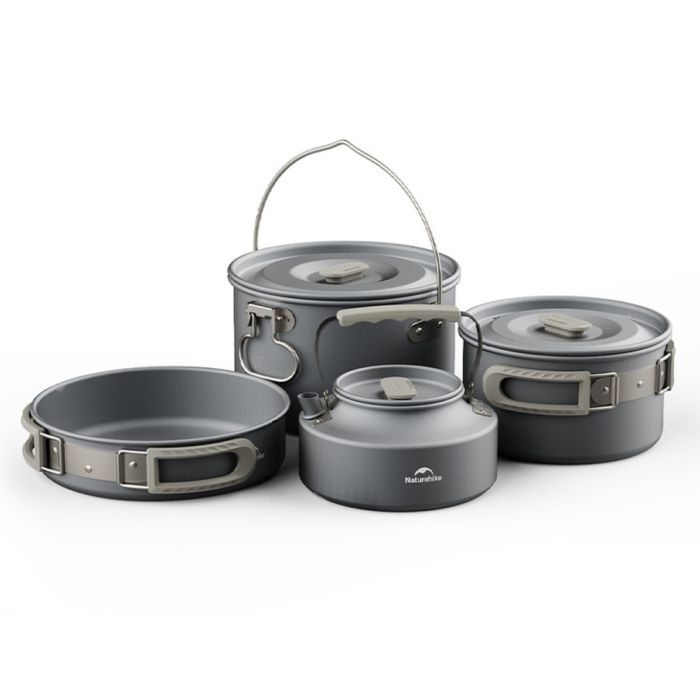 Сковорідка зі складаною ручкою Naturehike CNK2450CF010, 17,5 см, алюміній