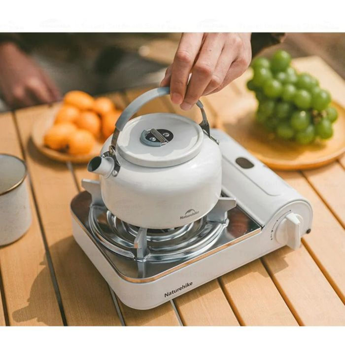 Чайник з керамічним антипригарним покриттям Naturehike CNK2450CF013 0,8 л, алюміній, білий