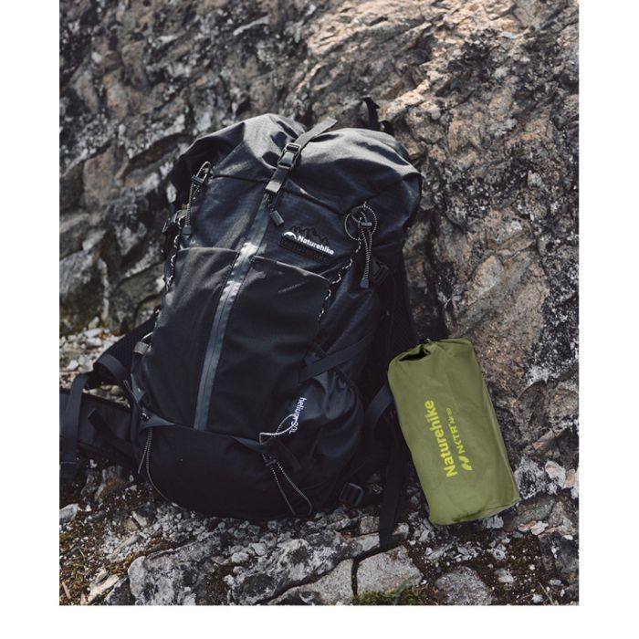Матрац туристичний надувний двомісний  Naturehike CNK2450WS014, надлегкий, 200х132х8 см, зелений  із мішком для надування
