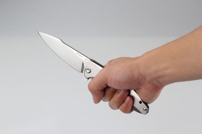 Ніж складаний туристичний Ruike P128-SF, (9.3 см) 14C28N / 3cr14n сірий