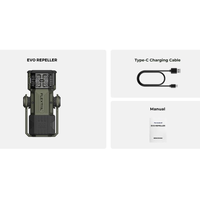 Фумігатор-ліхтар кемпінговий Flextail Evo Repel, зелений