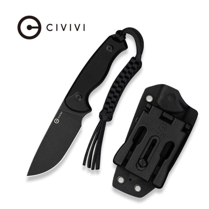 Ніж фіксований тактичний Civivi Timberbark, (8.1 см) 14C28N / G10 чорний
