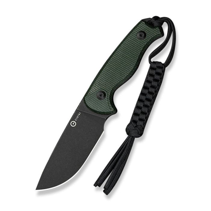Ніж фіксований тактичний Civivi Timberbark, (8.1 см) 14C28N / Micarta темно-зелений