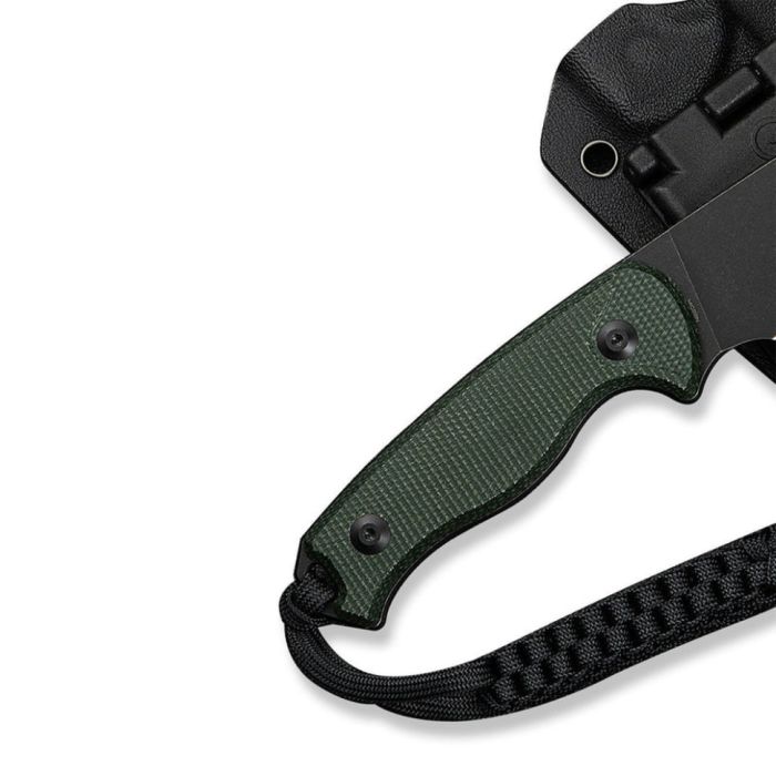Ніж фіксований тактичний Civivi Timberbark, (8.1 см) 14C28N / Micarta темно-зелений