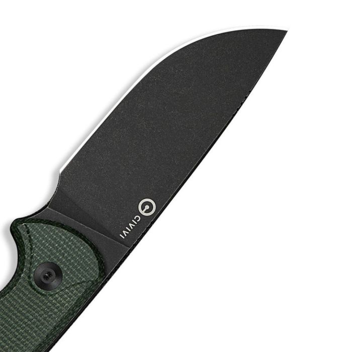 Ніж фіксований тактичний Civivi Timberbark, (8.1 см) 14C28N / Micarta темно-зелений
