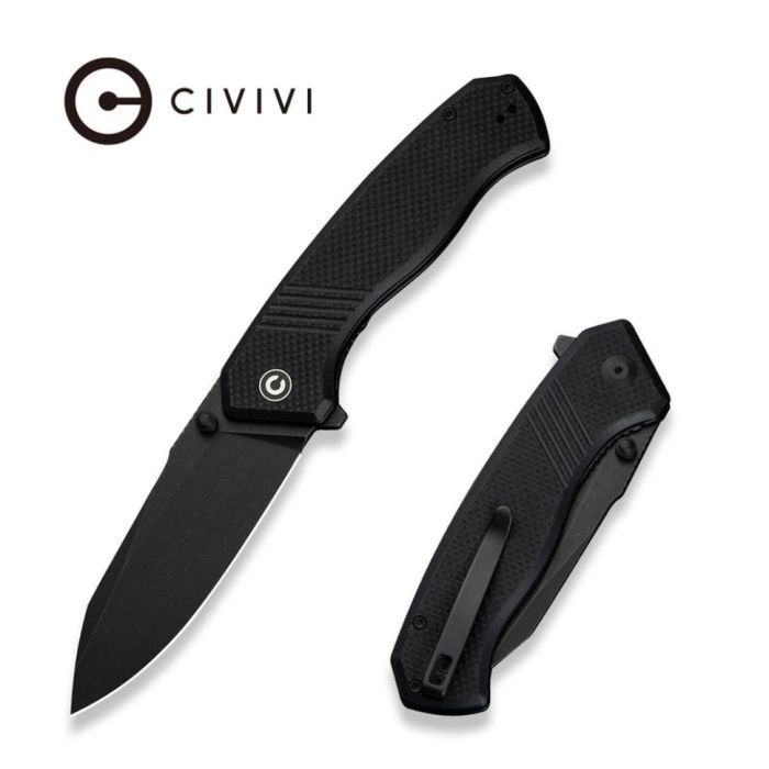 Ніж складаний туристичний Civivi Placoid, (9.3 см) 14C28N / G10 чорний 