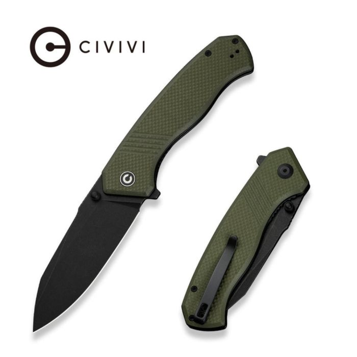 Ніж складаний туристичний Civivi Placoid, (9.3 см) 14C28N / G10 темно-зелений