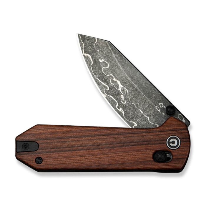 Ніж складаний кишеньковий Civivi Yonder, (7.3 см) Damascus / Guibourtia Wood