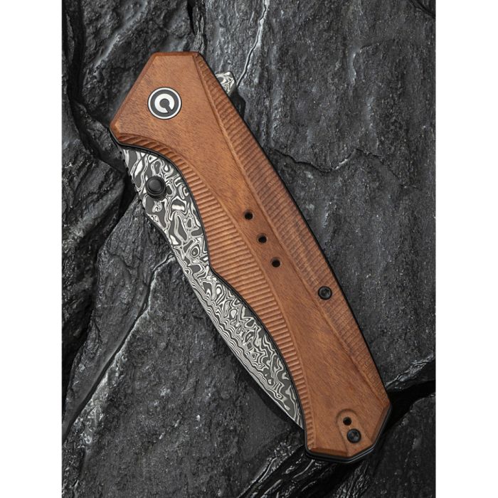 Ніж складаний туристичний Civivi Photonix, (9.4 см) Damascus / Guibourtia Wood