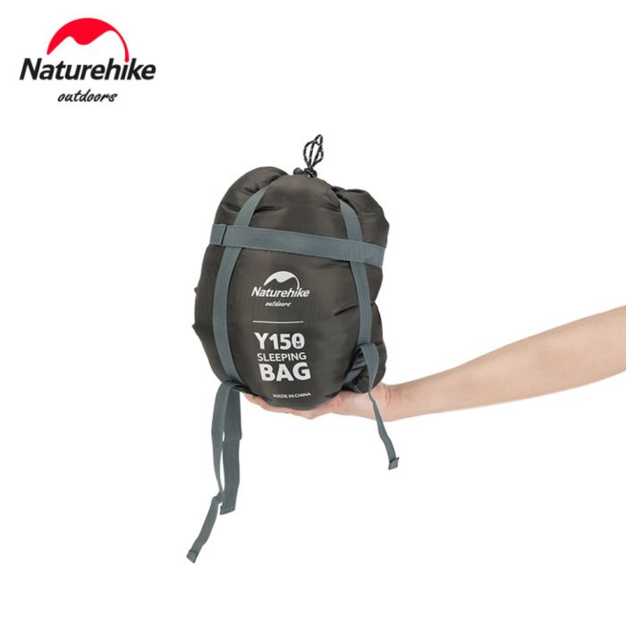 Спальник з капюшоном та закругленим дном Naturehike Y150 NH21MSD08 правий, темно-блакитний