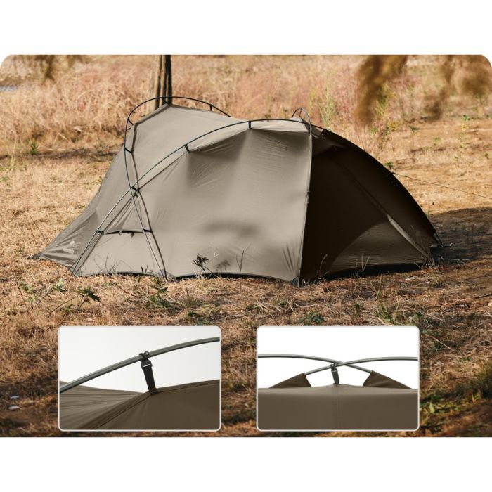Намет двомісний Naturehike CNK2300ZP040, коричневий